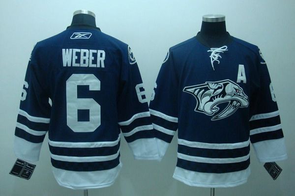 Predators #6 Shea Weber Stitched Blue Third NHL Jersey