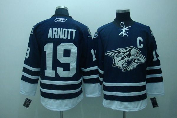 Predators #19 Jason Arnott Stitched Blue Third NHL Jersey
