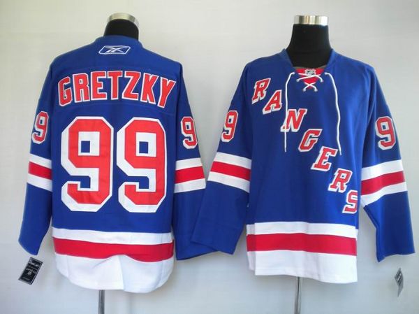 Rangers #99 Wayne Gretzky Stitched Blue NHL Jersey