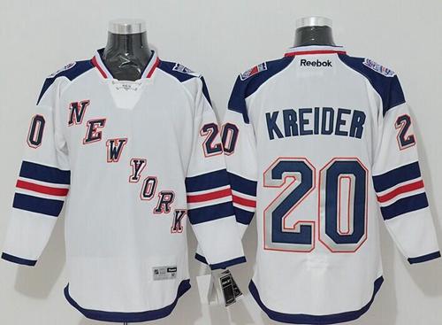 Rangers #20 Chris Kreider White 2014 Stadium Series Stitched NHL Jersey
