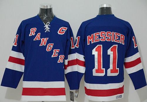 Rangers #11 Mark Messier Stitched Blue NHL Jersey
