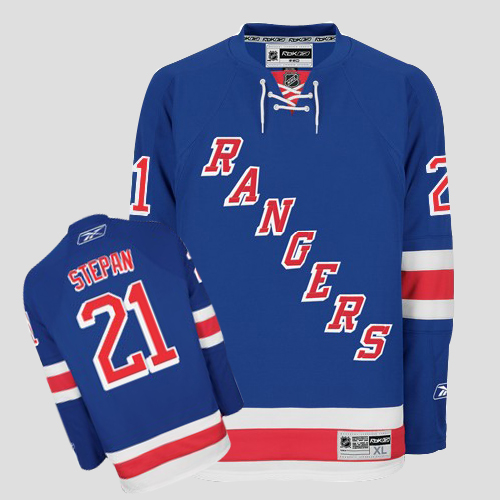 Rangers #21 Derek Stepan Stitched Blue NHL Jersey