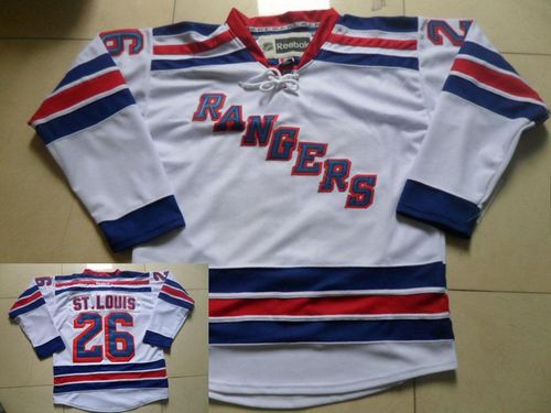 Rangers #26 Martin St.Louis White Stitched NHL Jersey