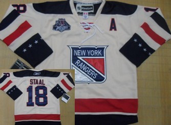 Rangers #18 Marc Staal White Stitched 2012 Winter Classic NHL Jersey