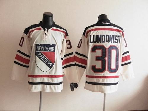 Rangers #30 Henrik Lundqvist Cream 2012 Winter Classic Stitched NHL Jersey
