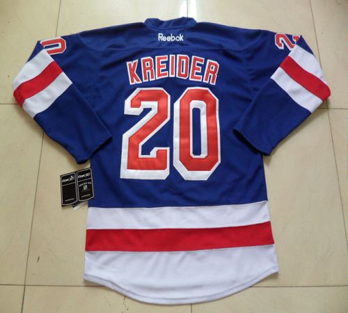 Rangers #20 Chris Kreider Blue Home Stitched NHL Jersey