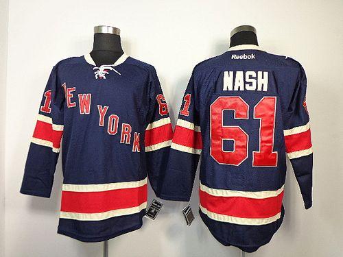 Rangers #61 Rick Nash Dark Blue Third Stitched NHL Jersey