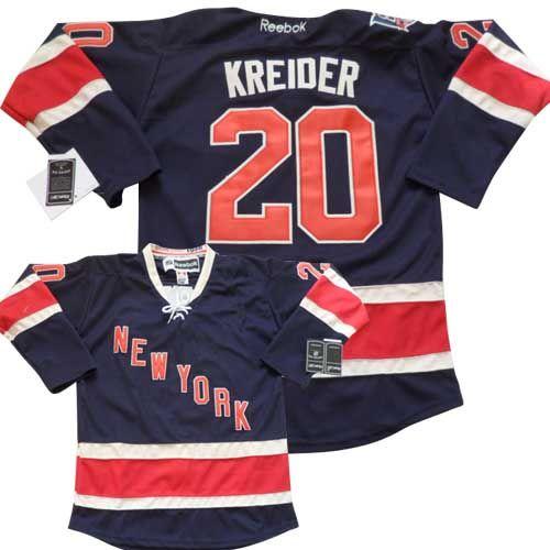 Rangers #20 Chris Kreider Dark Blue 85TH Anniversary Third Stitched NHL Jersey