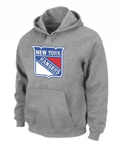 NHL New York Rangers Big & Tall Logo Pullover Hoodie Grey