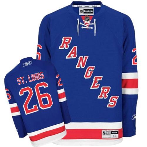 Rangers #26 Martin St.Louis Blue Home Stitched NHL Jersey