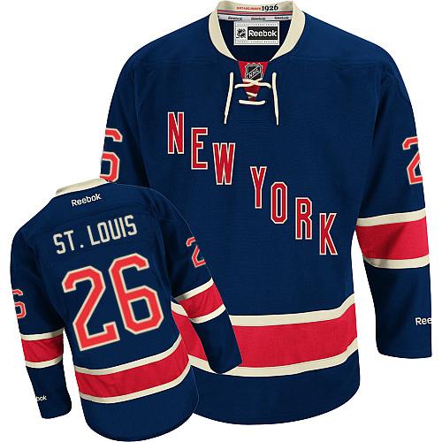 Rangers #26 Martin St.Louis Navy Blue Stitched NHL Jersey