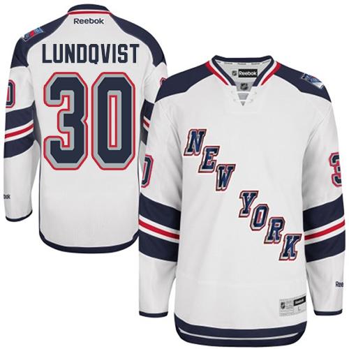 Rangers #30 Henrik Lundqvist White 2014 Stadium Series Stitched NHL Jersey
