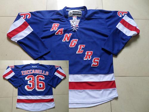 Rangers #36 Mats Zuccarello Blue Home Stitched NHL Jersey