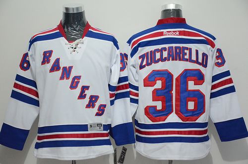 Rangers #36 Mats Zuccarello White Road Stitched NHL Jersey