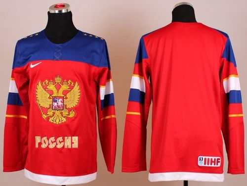 2014 Olympic Team Russia Blank Red Stitched NHL Jersey