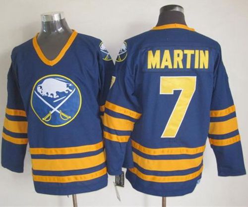 Sabres #7 Rick Martin Navy Blue CCM Throwback Stitched NHL Jersey
