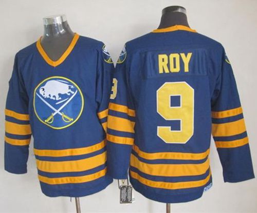 Sabres #9 Derek Roy Navy Blue CCM Throwback Stitched NHL Jersey