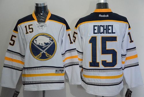 Sabres #15 Jack Eichel White Stitched NHL Jersey