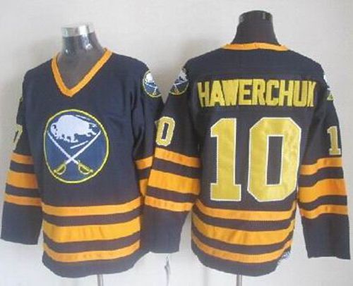Sabres #10 Dale Hawerchuk Navy Blue CCM Throwback Stitched NHL Jersey