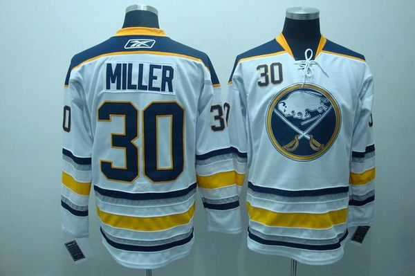 Sabres #30 Ryan Miller Stitched White Third NHL Jersey