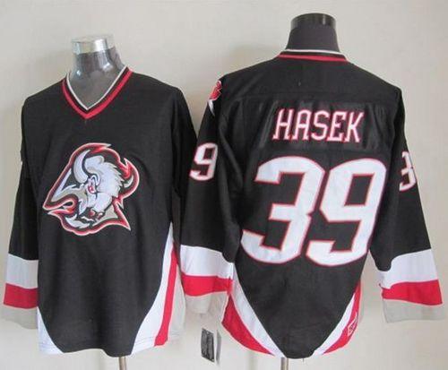 Sabres #39 Dominik Hasek Black CCM Throwback Stitched NHL Jersey