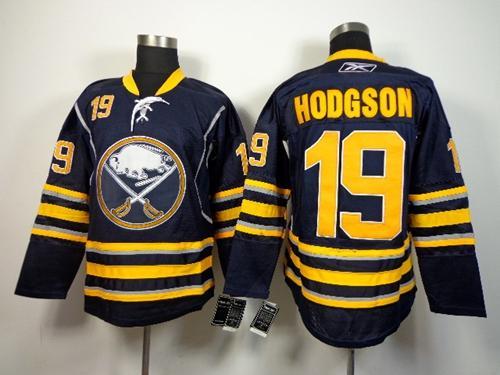 Sabres #19 Cody Hodgson Navy Blue Home Stitched NHL Jersey