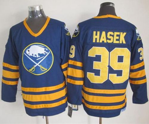 Sabres #39 Dominik Hasek Navy Blue CCM Throwback Stitched NHL Jersey