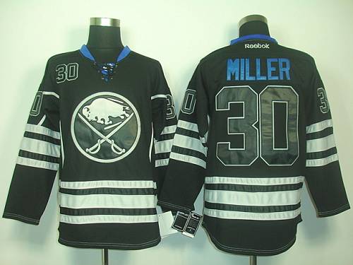 Sabres #30 Ryan Miller Black Ice Stitched NHL Jersey