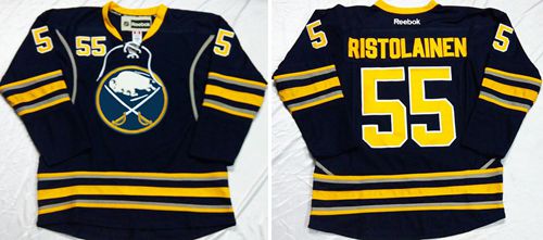 Sabres #55 Rasmus Ristolainen Navy Blue Home Stitched NHL Jersey