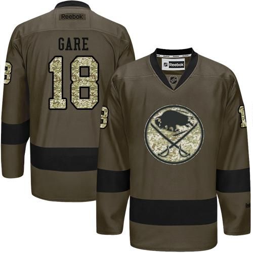 Sabres #18 Danny Gare Green Salute to Service Stitched NHL Jersey