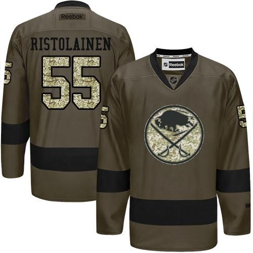 Sabres #55 Rasmus Ristolainen Green Salute to Service Stitched NHL Jersey