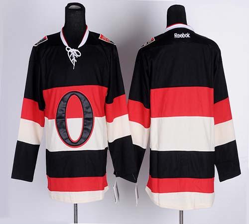 Senators Blank Black Third Stitched NHL Jersey
