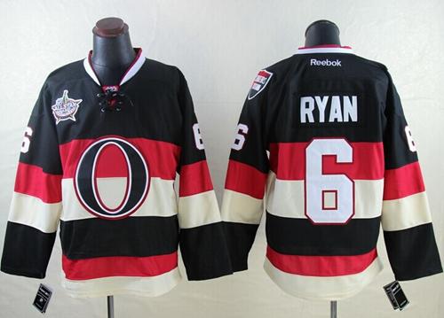 Senators #6 Bobby Ryan Black 2014 Heritage Classic Third Stitched NHL Jersey