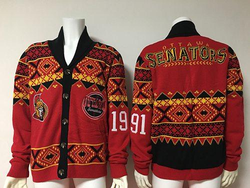 Ottawa Senators Red Men's NHL Ugly Sweater