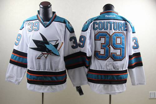 Sharks #39 Logan Couture White Stitched NHL Jersey