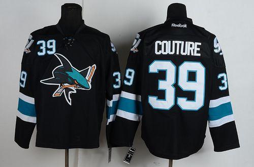 Sharks #39 Logan Couture Black Stitched NHL Jersey