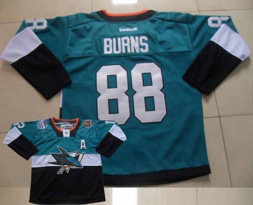 Sharks #88 Brent Burns Teal/Black 2015 Stadium Series Stitched NHL Jersey