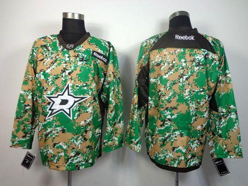 Stars Blank Camo Veterans Day Practice Stitched NHL Jersey