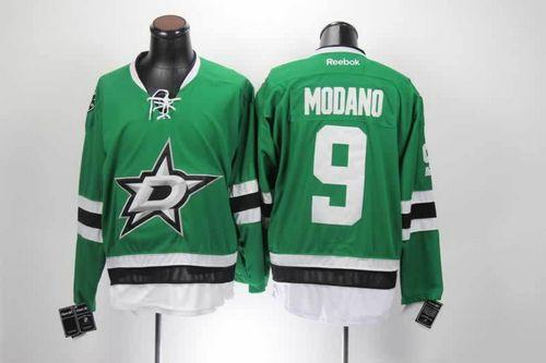 Stars #9 Mike Modano Green Home Stitched NHL Jersey