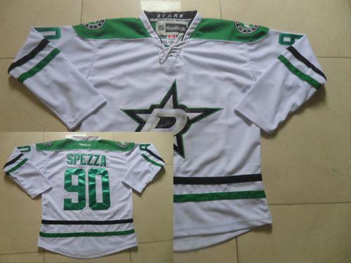 Stars #90 Jason Spezza White Stitched NHL Jersey