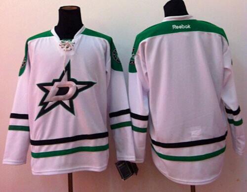 Stars Blank White Stitched NHL Jersey