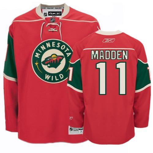 Wild #11 John Madden Red Stitched NHL Jersey