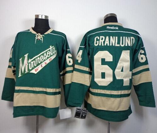 Wild #64 Mikael Granlund Green Stitched NHL Jersey