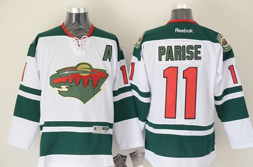 Wild #11 Zach Parise White Stitched NHL Jersey