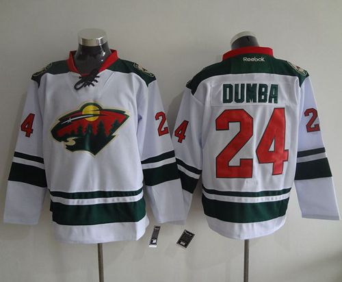 Wild #24 Matt Dumba White Stitched NHL Jersey