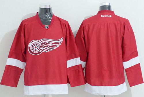 Red Wings Blank Stitched Red NHL Jersey