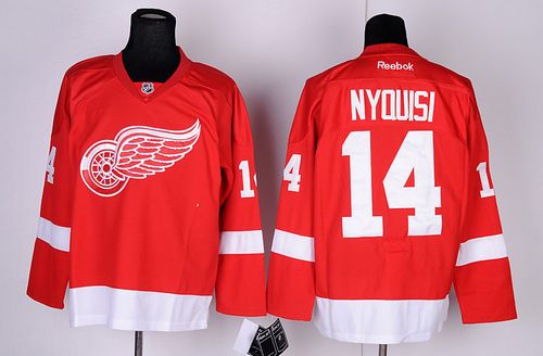 Red Wings #14 Gustav Nyquist Red Stitched NHL Jersey