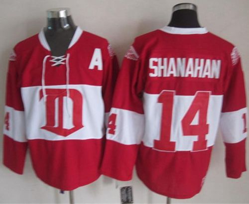 Red Wings #14 Brendan Shanahan Red Winter Classic CCM Throwback Stitched NHL Jersey