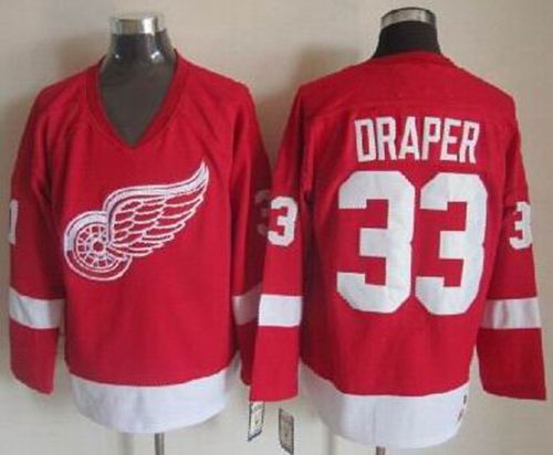 Red Wings #33 Kris Draper Red CCM Throwback Stitched NHL Jersey