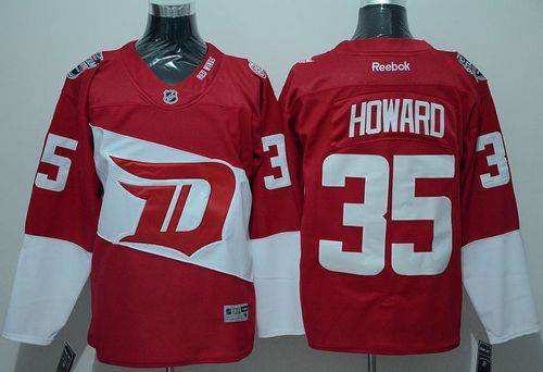 Red Wings #35 Jimmy Howard Red 2016 Stadium Series Stitched NHL Jersey